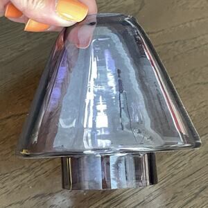 Vintage Purple Amethyst Glass Lamp Shade for Fairy Lamp Small Chip On Inside